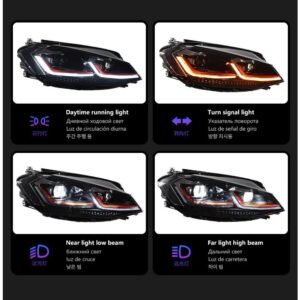 Volkswagen Golf 7.5 aftermarket headlight assembly — image 3