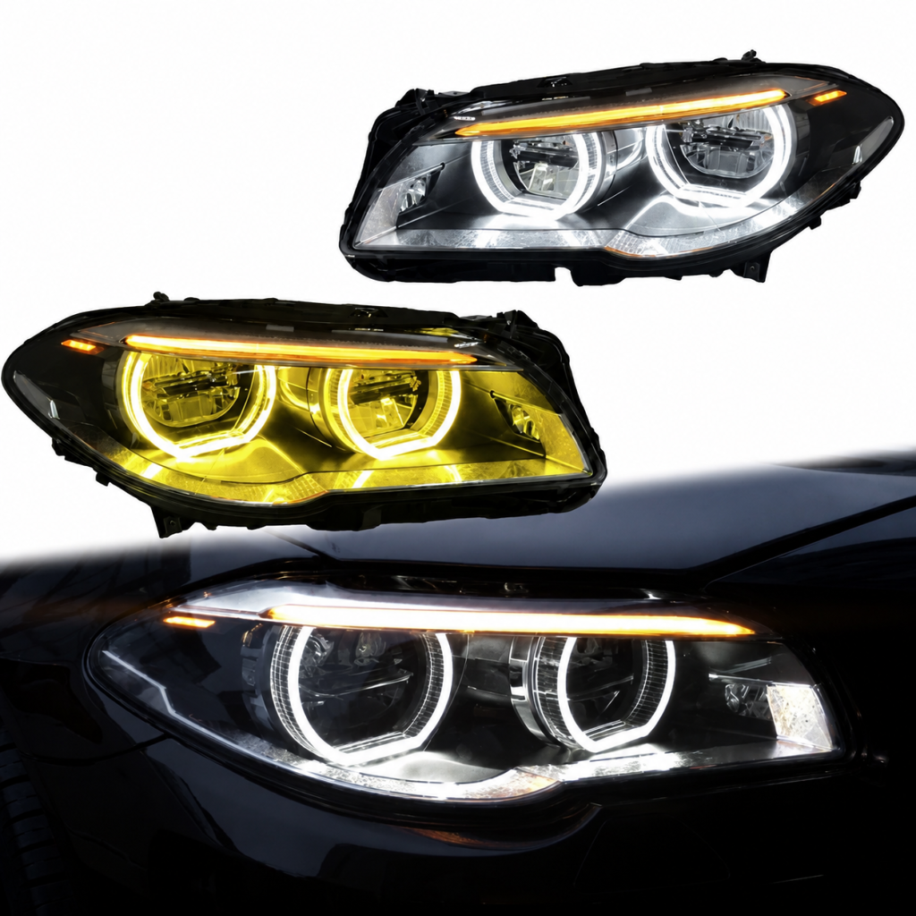BMW 5 Series F10 / F11 / F18 aftermarket headlight assembly — image 1